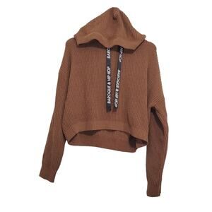 NWT Baroque & Hip Hop Soft Knit Hooded Crop Sweater